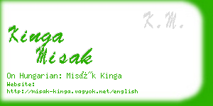 kinga misak business card